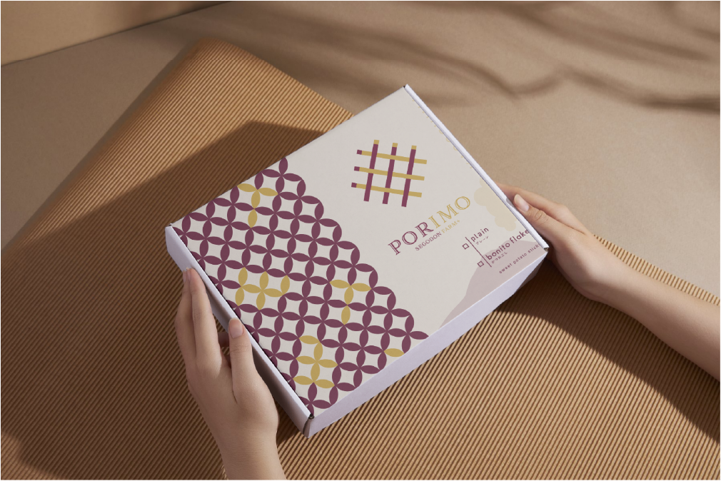 porimoパッケージのモックアップ